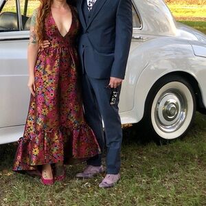 Hutch Floral Formal Gown sz 4 Anthropologie